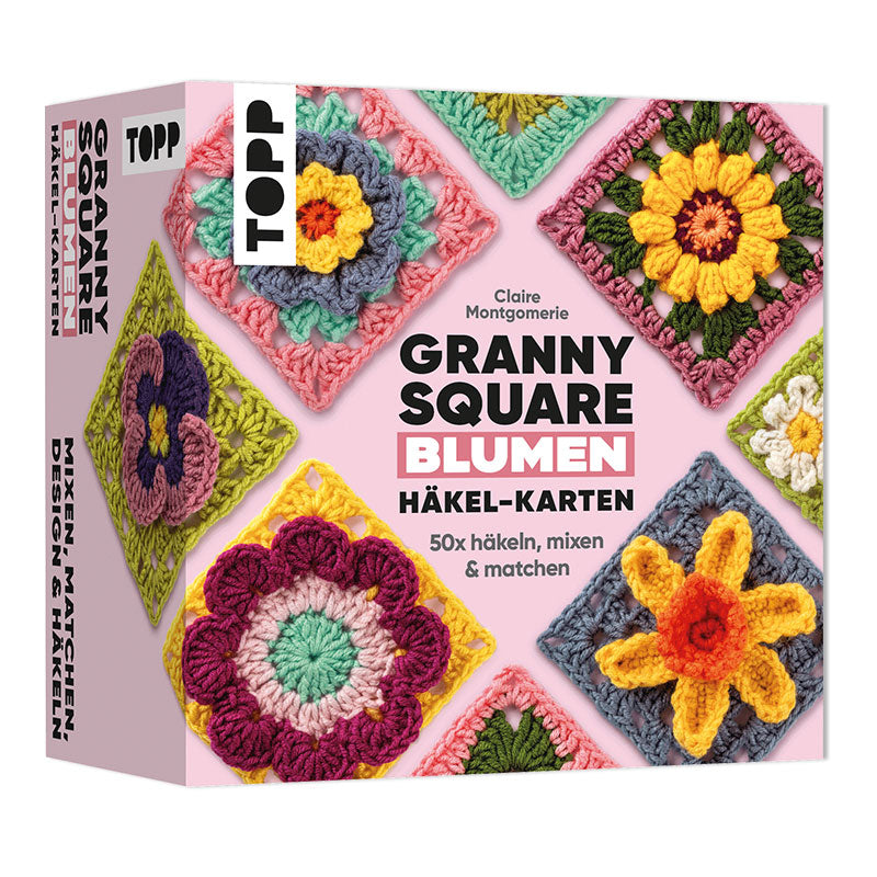 Granny Square Häkelkarten - Blumen