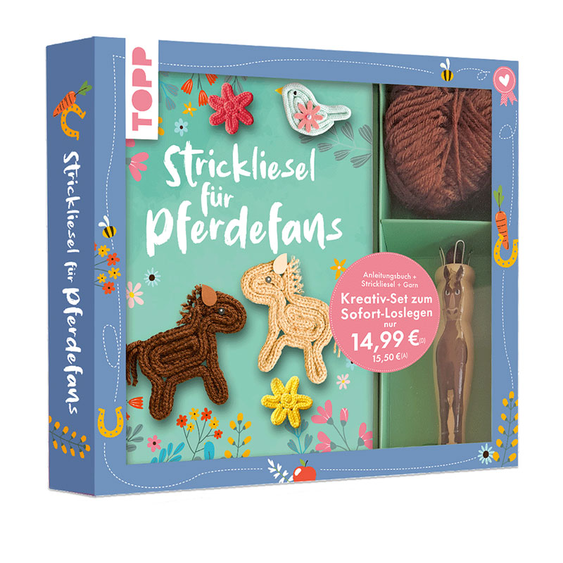 Kreativ-Set Strickliesel für Pferdefans