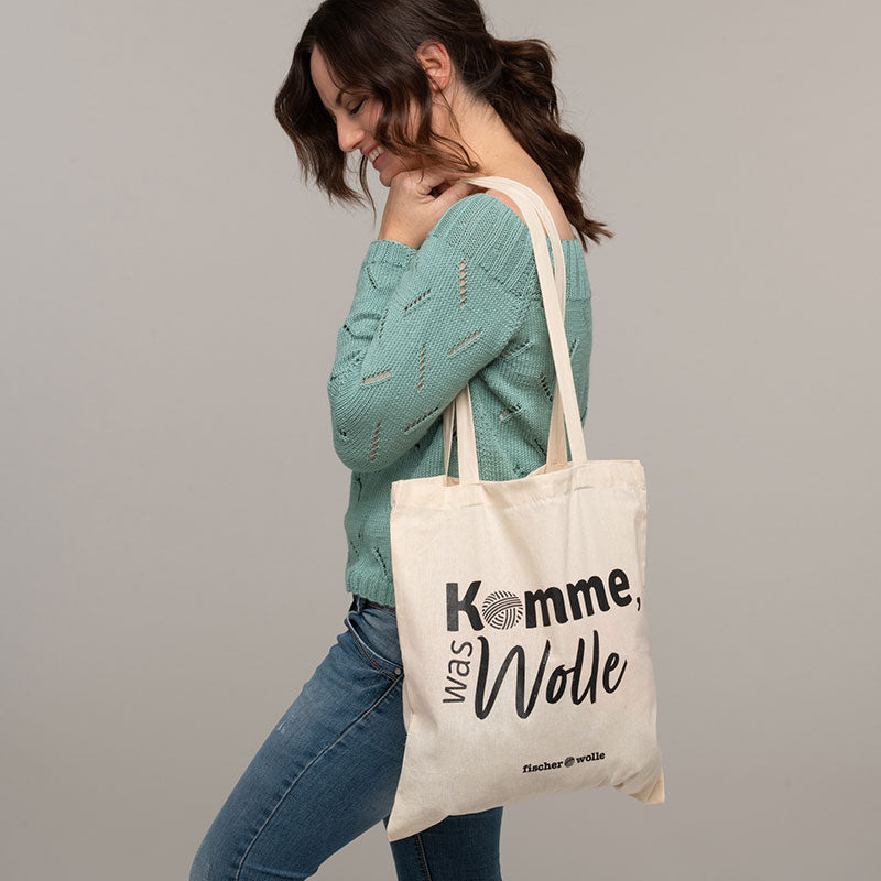 Baumwolltasche "Komme, was Wolle"