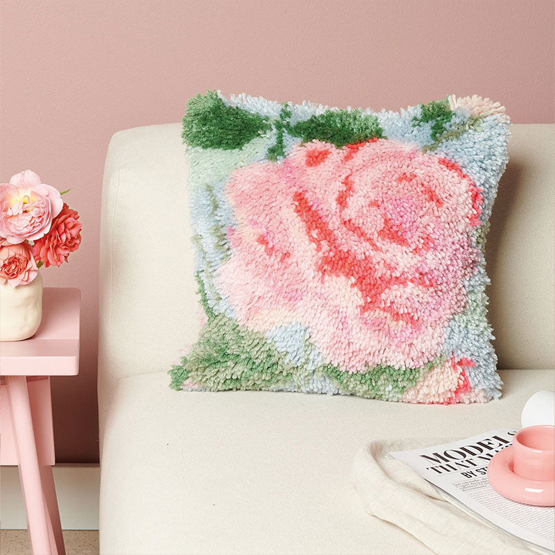 Knüpfset - Kissen "Rose"