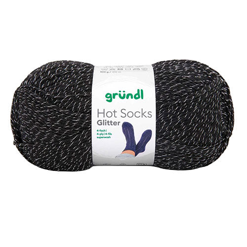 Hot Socks Glitter schwarz