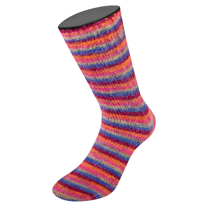 Cosy Socks Multi Str. vino