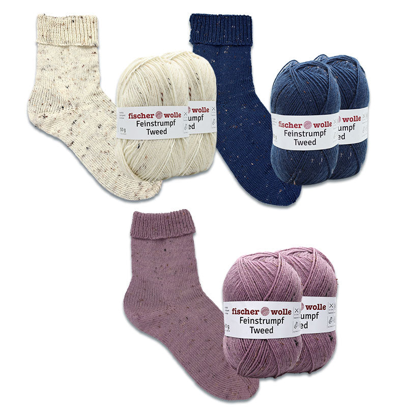 300 g Sparpaket "Feinstrumpf Tweed"