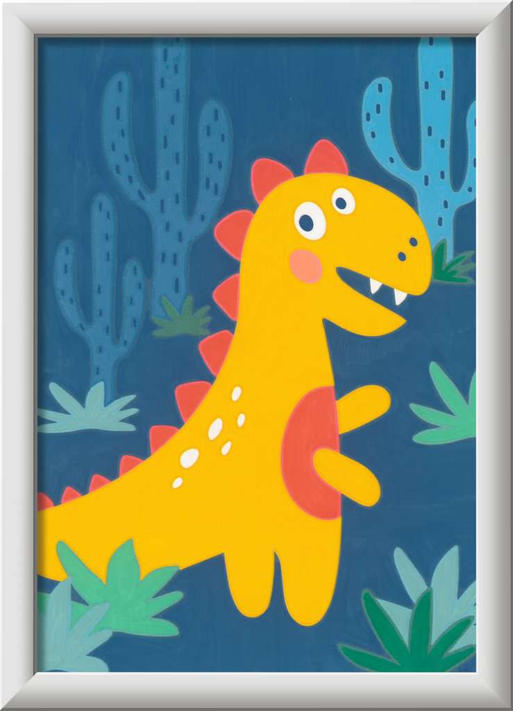 Malen nach Zahlen - Frecher Dino