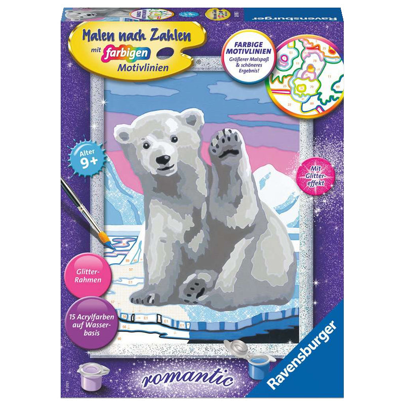 Malen nach Zahlen - Hallo, kleiner Eisbär!