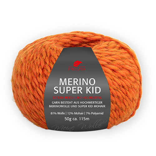 Merino Super Kid orange meliert