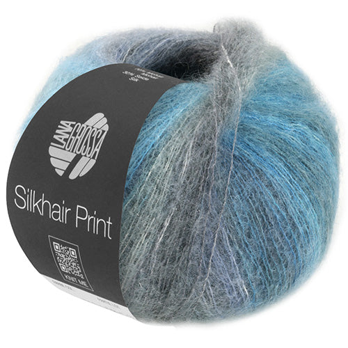 Silkhair Print petrol col.
