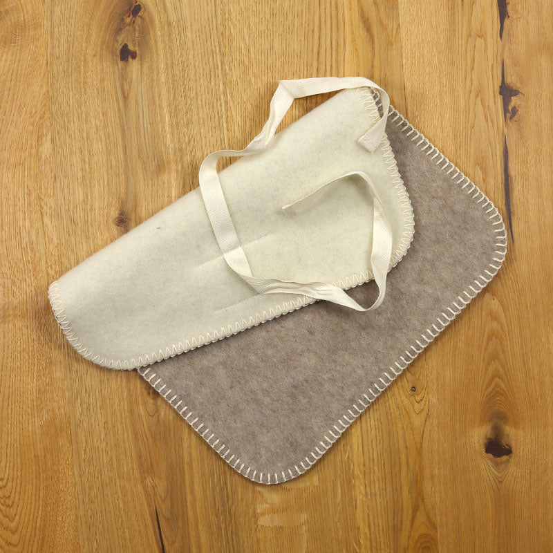 Sitzauflage "Ökolana" beige / weiß