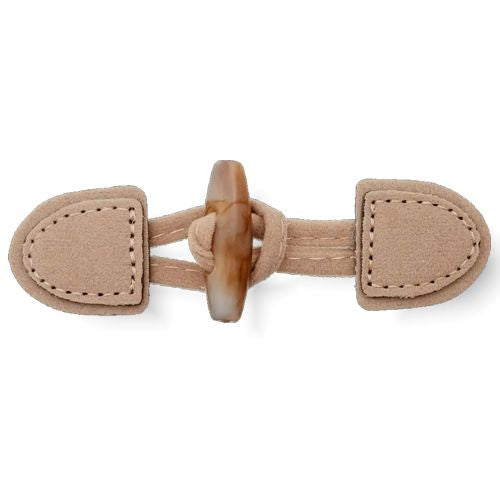 Knebelknopfverschluss beige