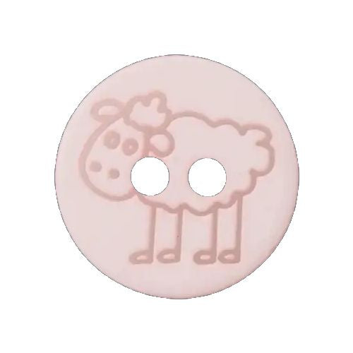 Knopf Schaf rosa