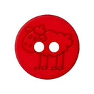 Knopf Schaf rot