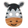 Holzknopf Zebra 15mm