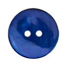 Perlmuttknopf blau 15mm